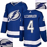Lightning #4 Lecavalier Blue With Special Glittery Logo Adidas Jersey,baseball caps,new era cap wholesale,wholesale hats